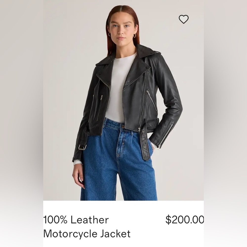 Quince Genuine Leather motorcycle jacket. - Picture 2 of 10